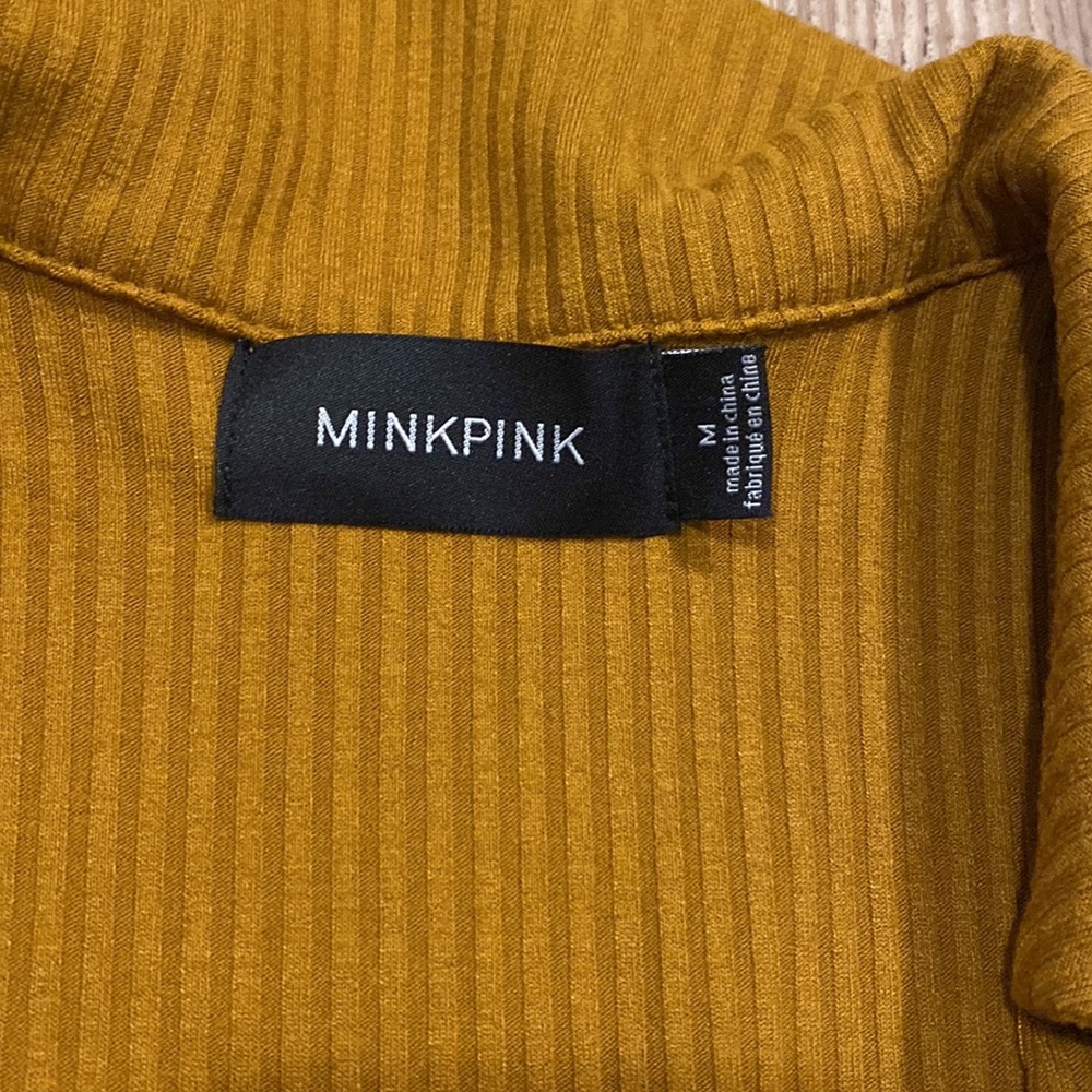MINKPINK Ribbed Button Front Dress - Picture 4 of 8